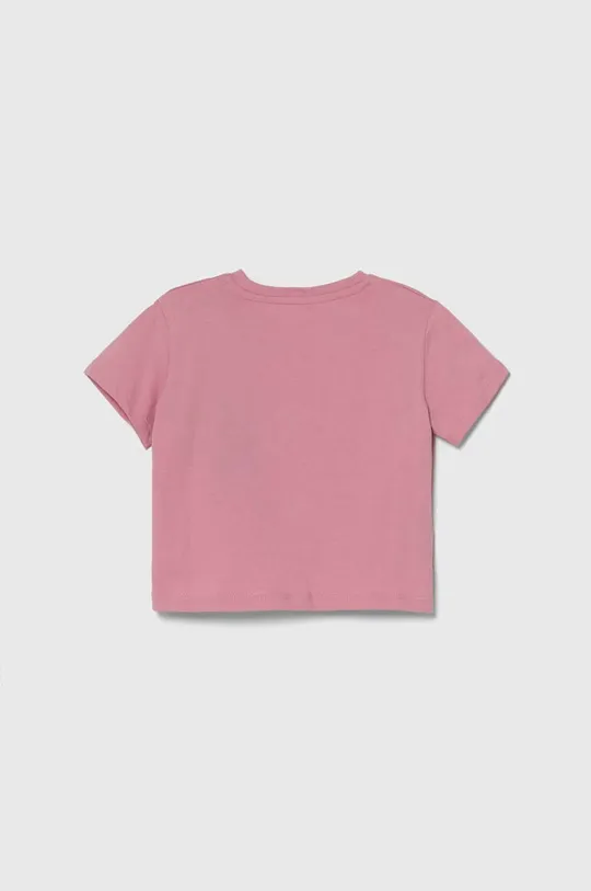 Dječja pamučna majica kratkih rukava Guess roza