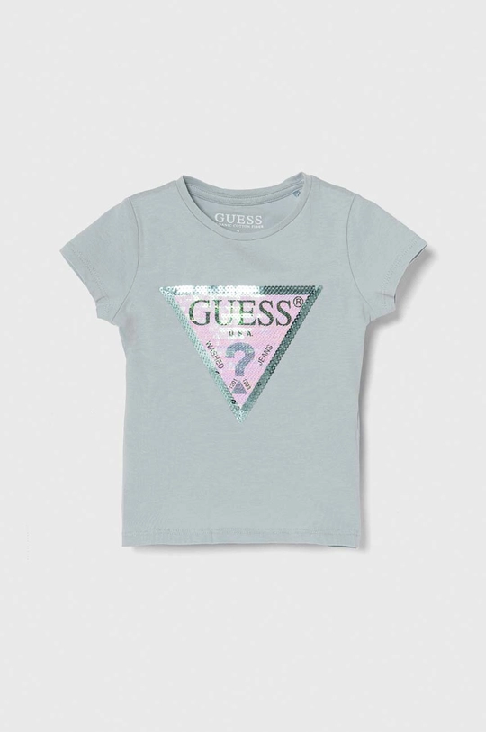 niebieski Guess t-shirt dziecięcy Dziewczęcy