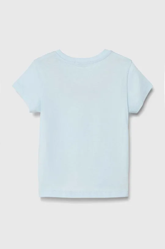 Otroška bombažna kratka majica Calvin Klein Jeans modra