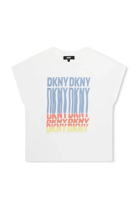 biela Detské tričko Dkny Dievčenský