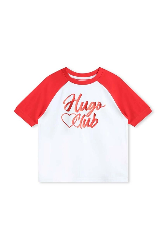 HUGO t-shirt in cotone per bambini bianco