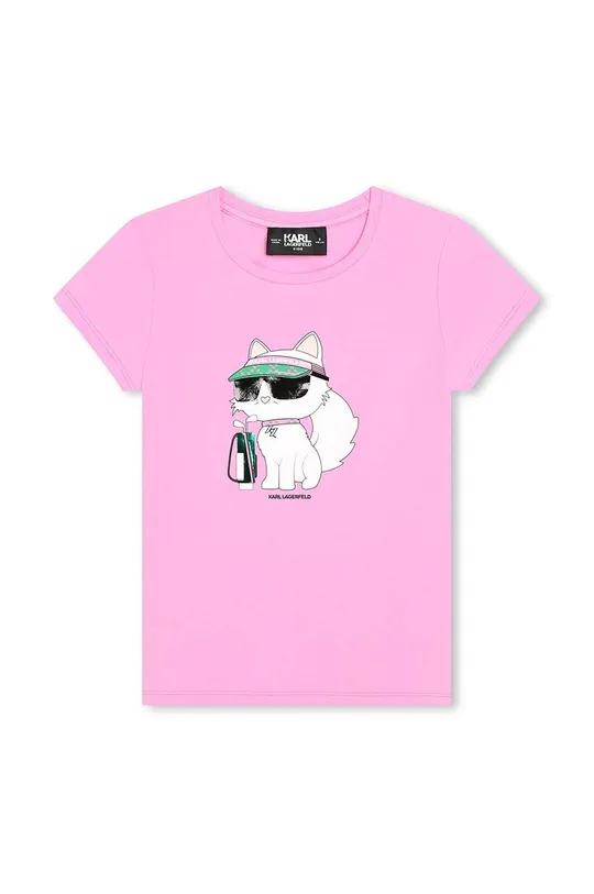 розовый Детская футболка Karl Lagerfeld Для девочек