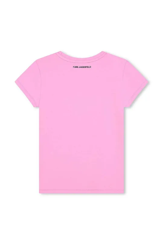 Karl Lagerfeld t-shirt dziecięcy różowy