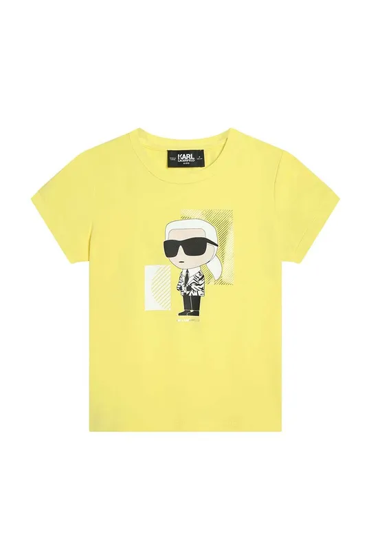 Dječja majica kratkih rukava Karl Lagerfeld zlatna