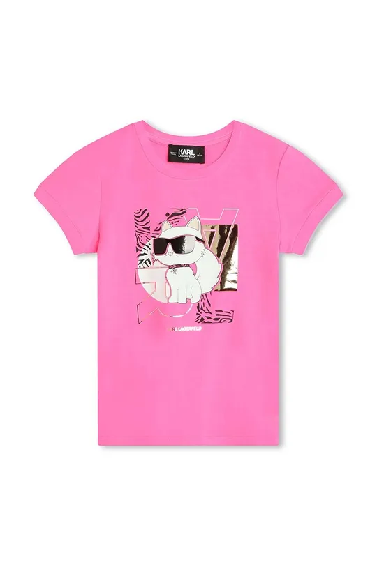 Detské tričko Karl Lagerfeld ružová