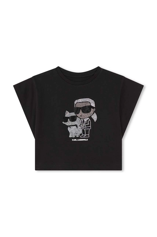 nero Karl Lagerfeld t-shirt in cotone per bambini Ragazze