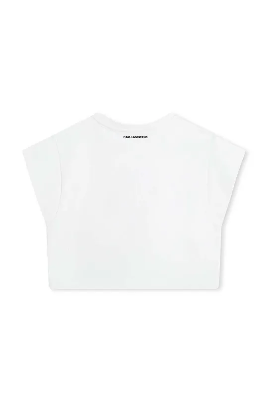 Karl Lagerfeld t-shirt bawełniany dziecięcy biały