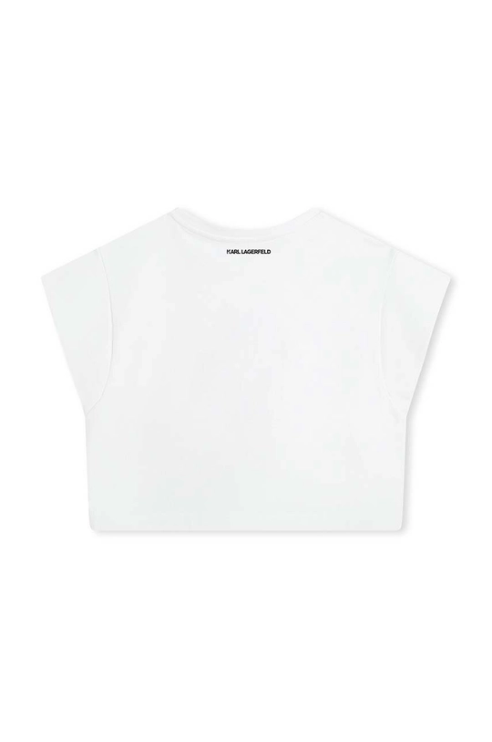 Karl Lagerfeld t-shirt bawełniany dziecięcy biały