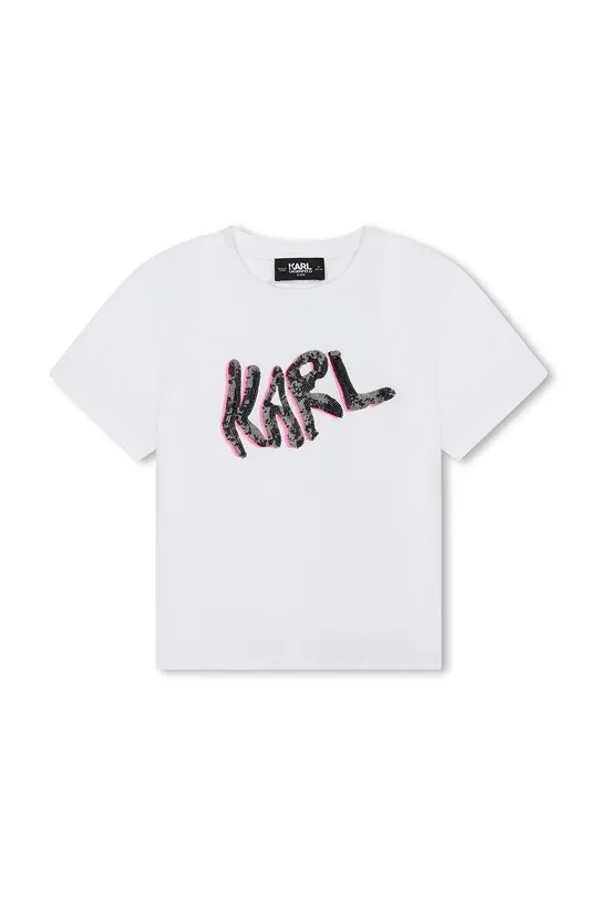 Dječja majica kratkih rukava Karl Lagerfeld bijela