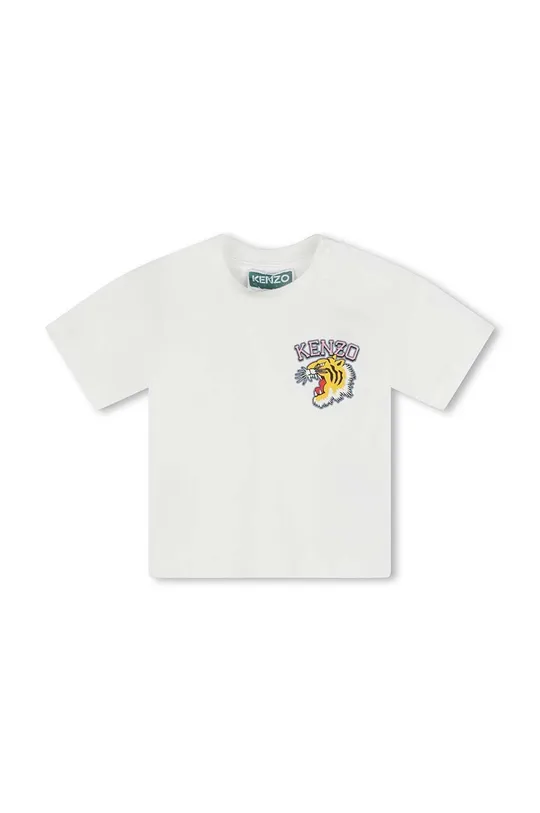 bela Otroška bombažna kratka majica Kenzo Kids Dekliški