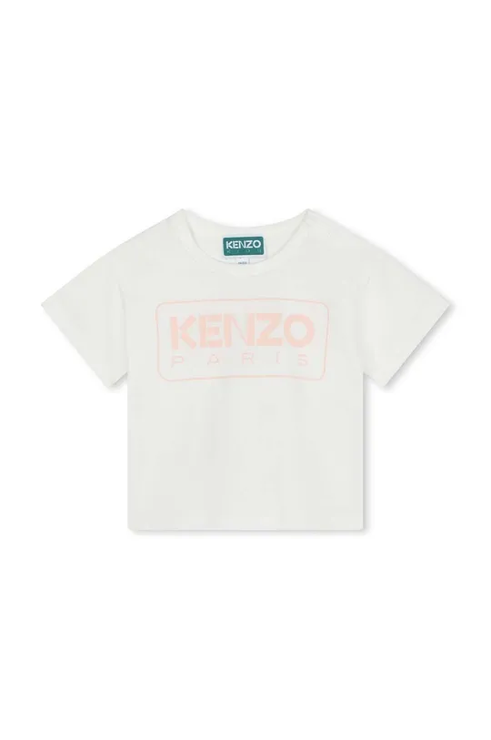 λευκό Παιδικό βαμβακερό μπλουζάκι Kenzo Kids Για κορίτσια