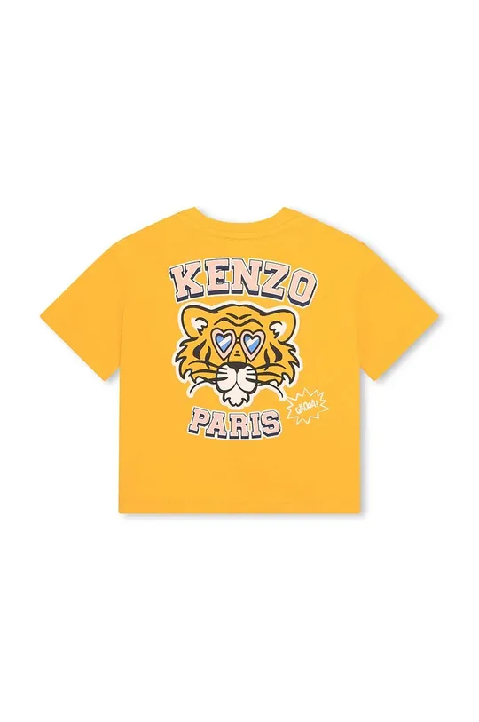 žltá Detské bavlnené tričko Kenzo Kids Dievčenský