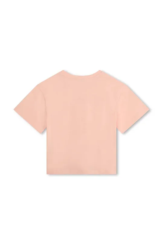 Otroška bombažna kratka majica Kenzo Kids roza
