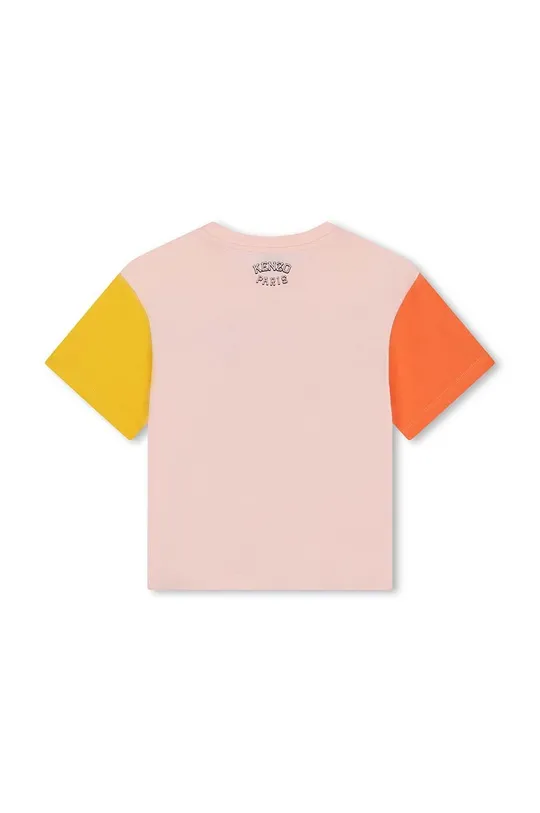 Kenzo Kids t-shirt bawełniany dziecięcy różowy