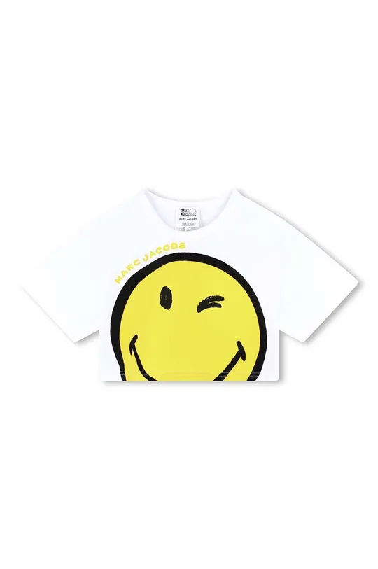 Dječja pamučna majica kratkih rukava Marc Jacobs x Smiley bijela