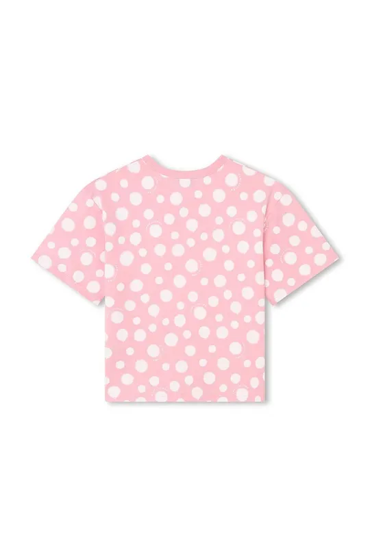 Детская хлопковая футболка Marc Jacobs розовый