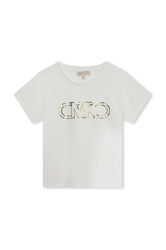 білий Дитяча бавовняна футболка Michael Kors Для дівчаток