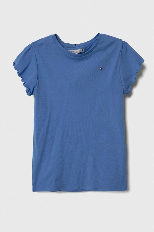 modra Otroška kratka majica Tommy Hilfiger Dekliški
