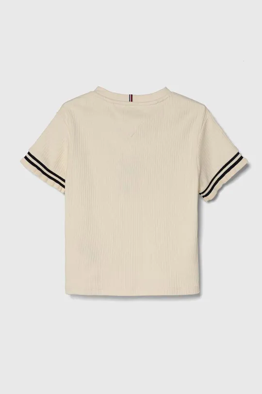 Tommy Hilfiger t-shirt bawełniany dziecięcy beżowy
