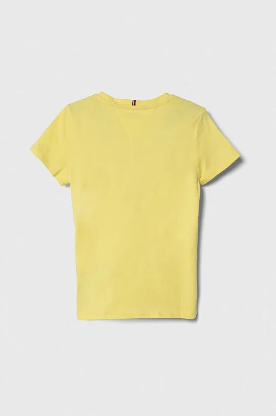 Παιδικό βαμβακερό μπλουζάκι Tommy Hilfiger κίτρινο