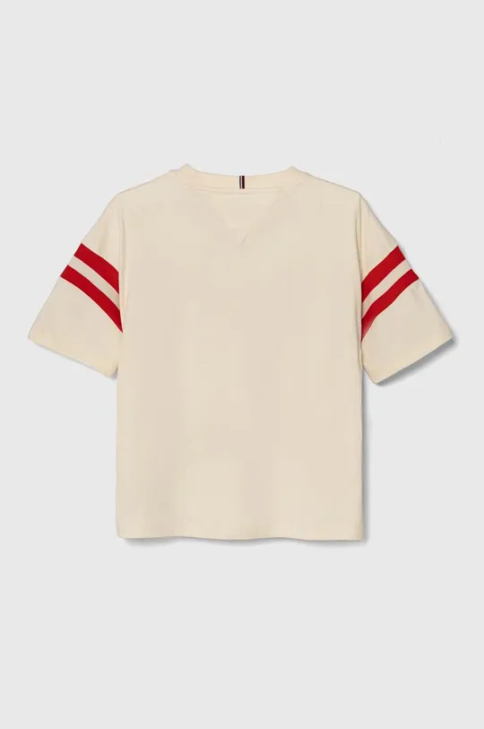 Tommy Hilfiger t-shirt bawełniany dziecięcy beżowy