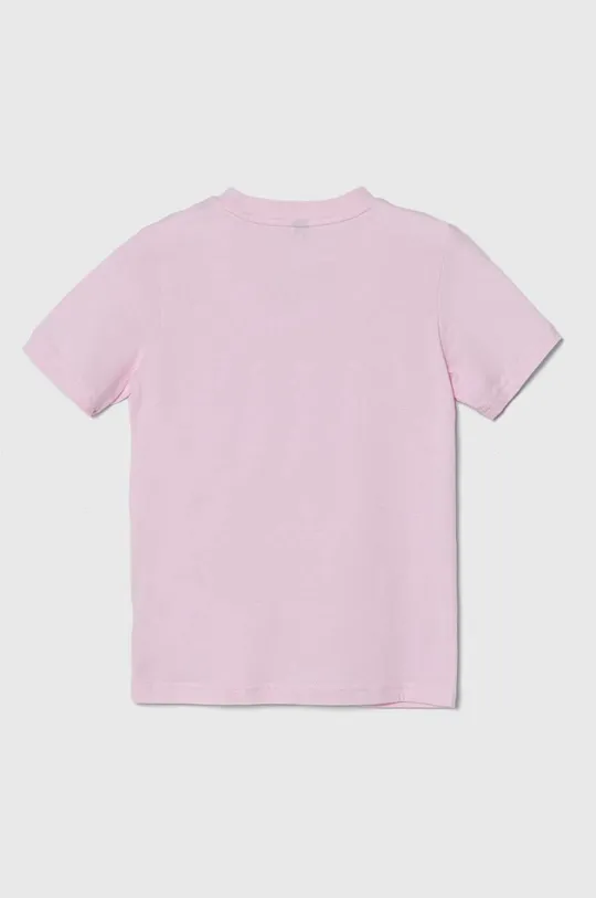 Παιδικό βαμβακερό μπλουζάκι adidas ροζ