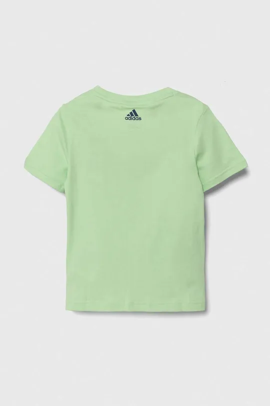 Dječja pamučna majica kratkih rukava adidas zelena
