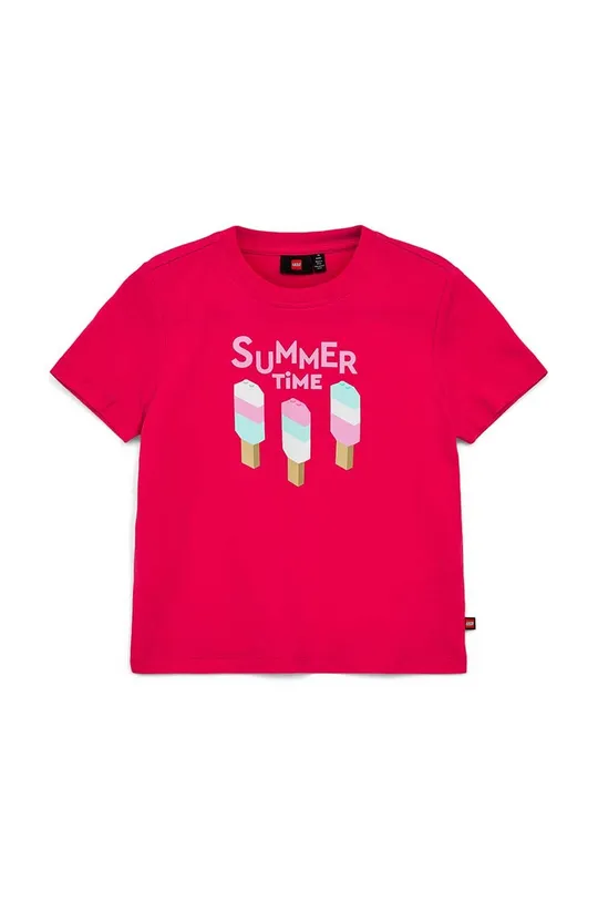 рожевий Дитяча бавовняна футболка Lego Для дівчаток
