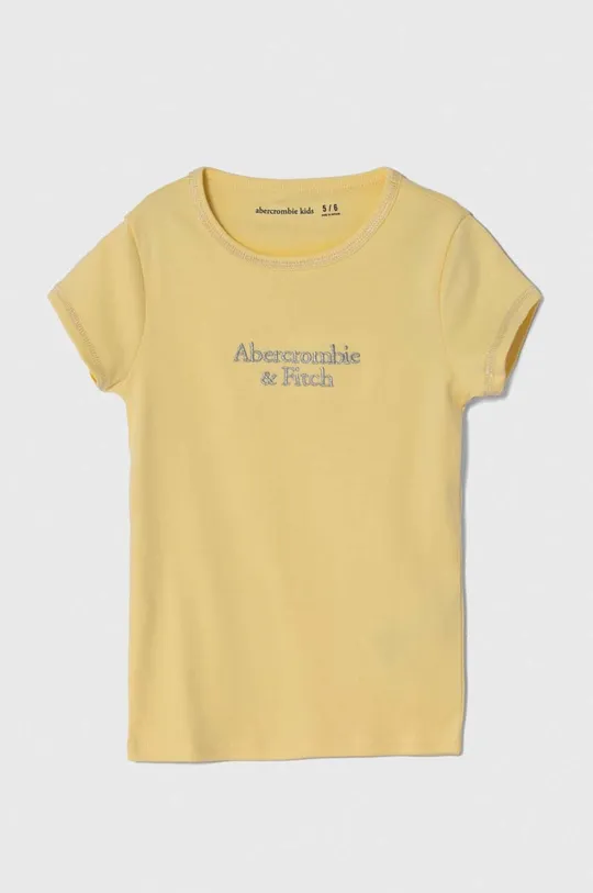 rumena Otroška kratka majica Abercrombie & Fitch Dekliški