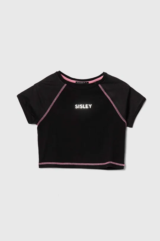 crna Dječja majica kratkih rukava Sisley Za djevojčice
