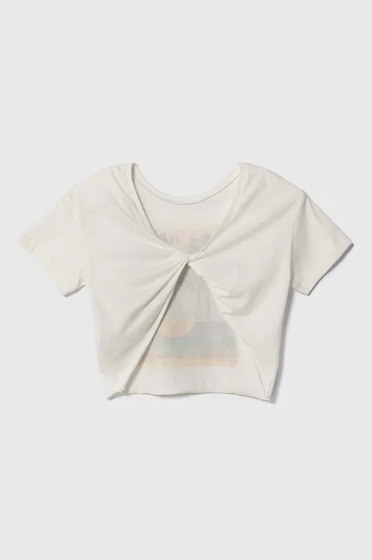 Otroška bombažna kratka majica Sisley bela
