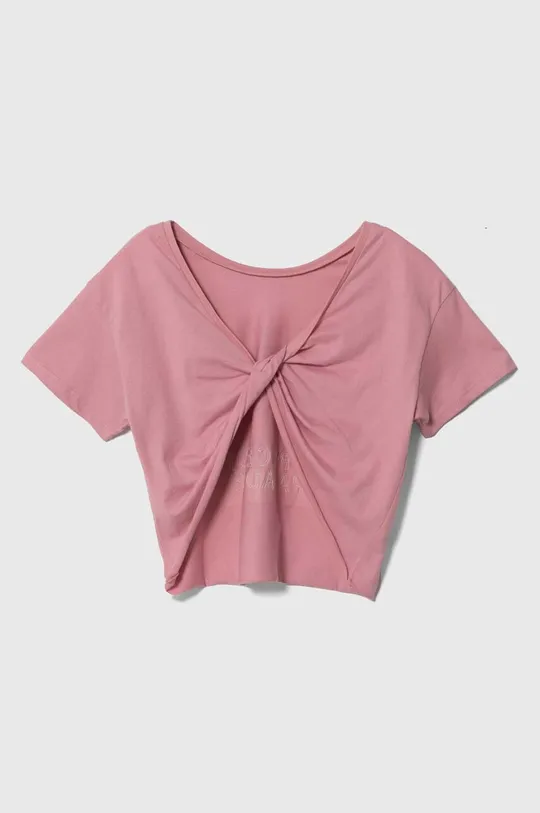 Дитяча бавовняна футболка Sisley рожевий