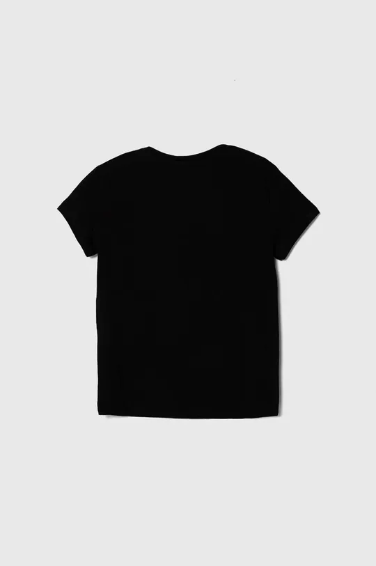 Dječja pamučna majica kratkih rukava United Colors of Benetton crna