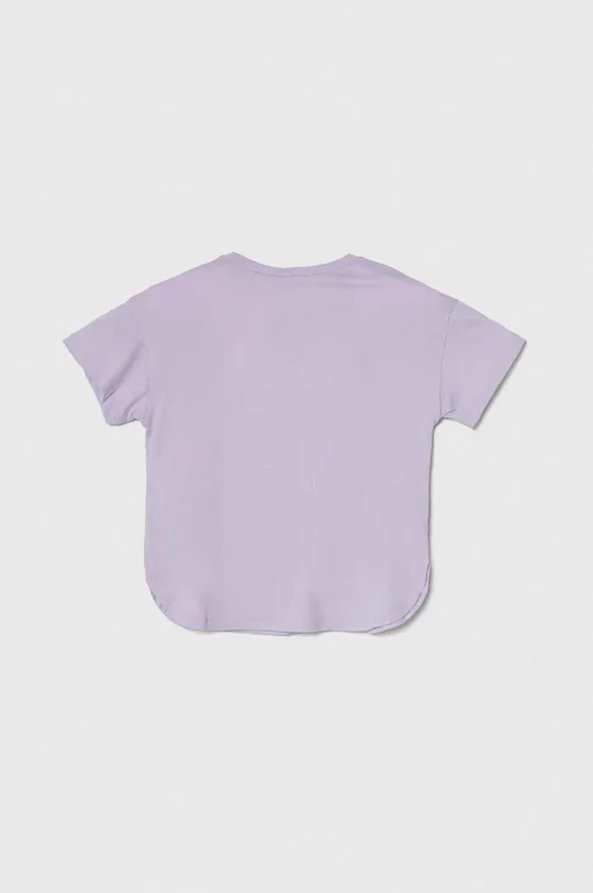 United Colors of Benetton t-shirt bawełniany dziecięcy fioletowy