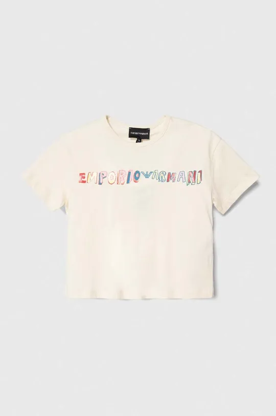 Otroška bombažna kratka majica Emporio Armani 2-pack 100 % Bombaž