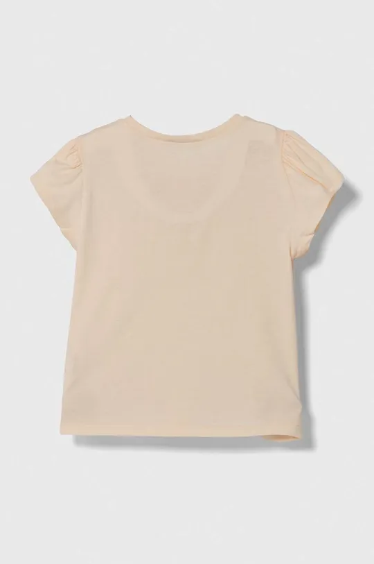 Detské bavlnené tričko United Colors of Benetton oranžová