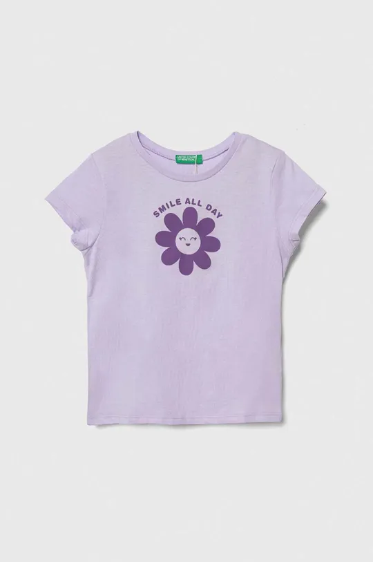 violetto United Colors of Benetton t-shirt in cotone per bambini Ragazze