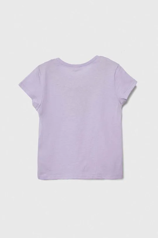 Дитяча бавовняна футболка United Colors of Benetton фіолетовий