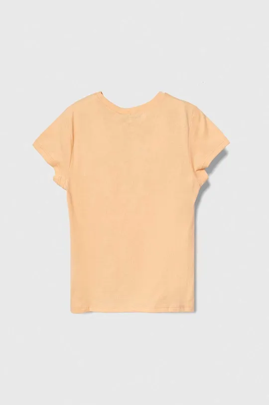 Παιδικό βαμβακερό μπλουζάκι United Colors of Benetton πορτοκαλί