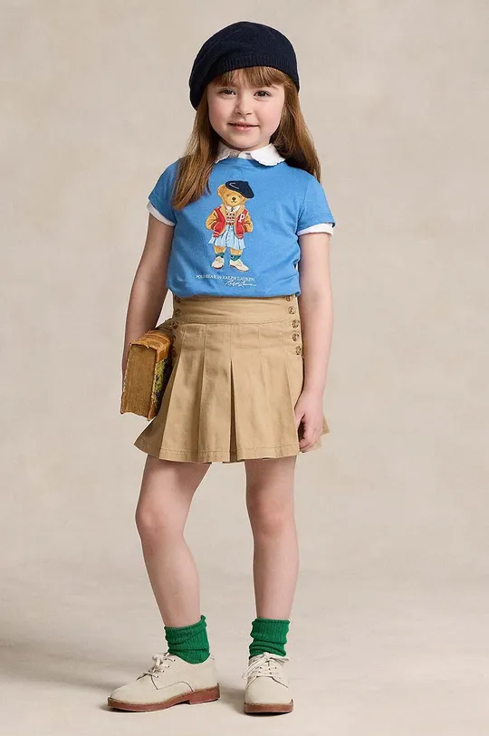 Otroška bombažna kratka majica Polo Ralph Lauren Dekliški