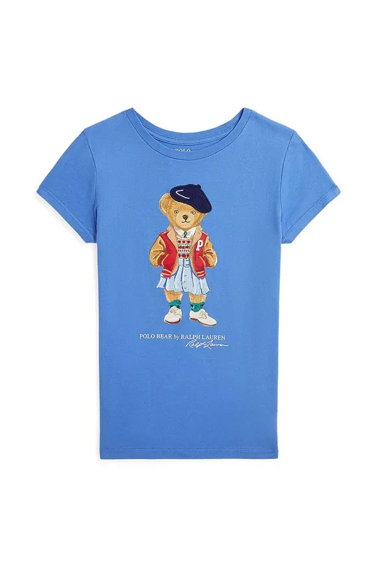 blu Polo Ralph Lauren t-shirt in cotone per bambini Ragazze