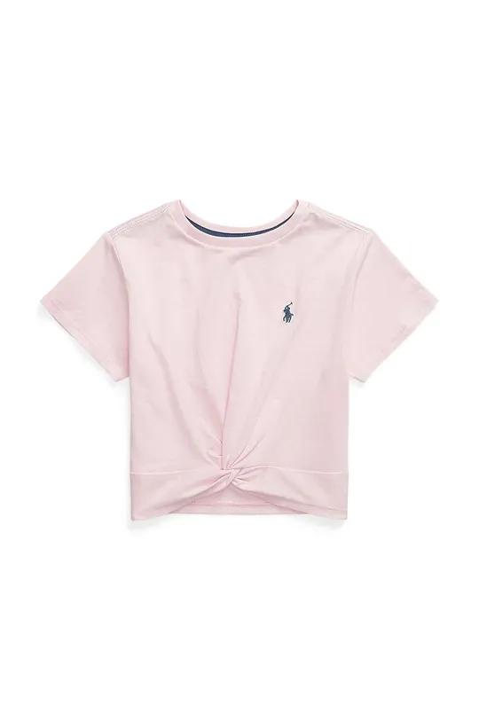ružová Detské bavlnené tričko Polo Ralph Lauren Dievčenský