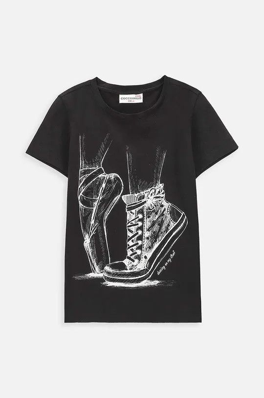 črna Otroška kratka majica Coccodrillo Dekliški