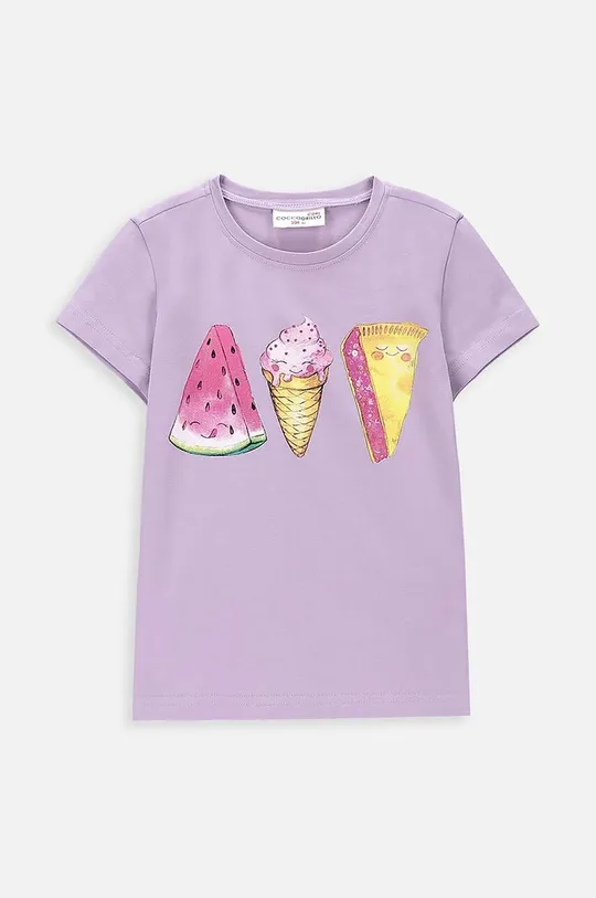 фіолетовий Дитяча футболка Coccodrillo Для дівчаток