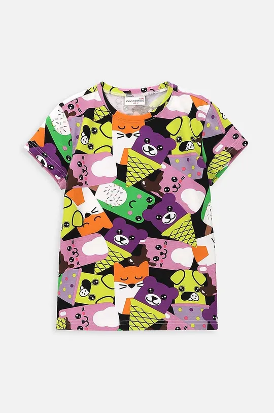 multicolor Coccodrillo t-shirt dziecięcy Dziewczęcy