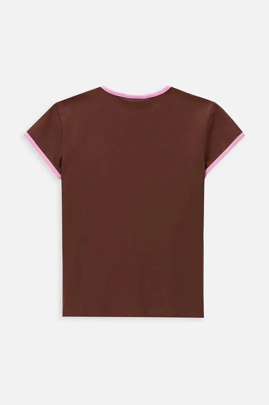 Otroška kratka majica Coccodrillo rjava
