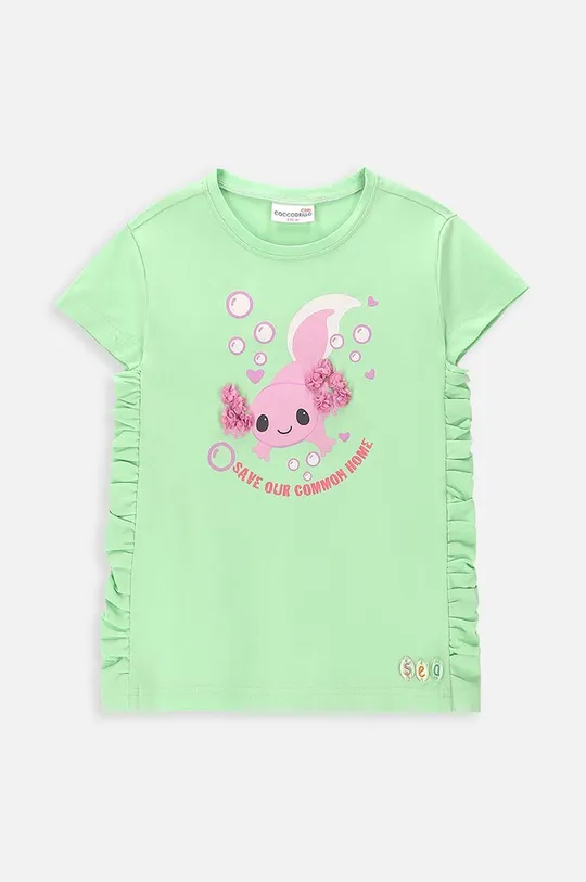 зелёный Детская футболка Coccodrillo Для девочек