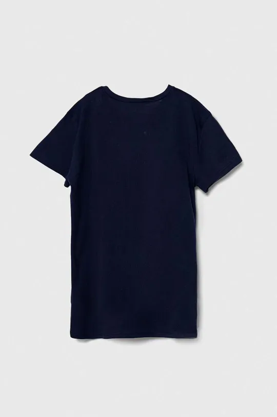 Otroška bombažna kratka majica United Colors of Benetton mornarsko modra