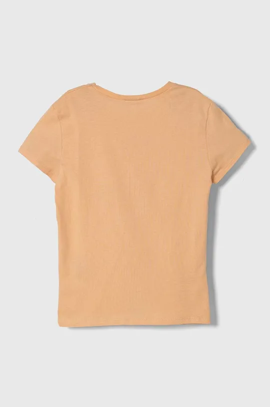 Παιδικό βαμβακερό μπλουζάκι United Colors of Benetton πορτοκαλί