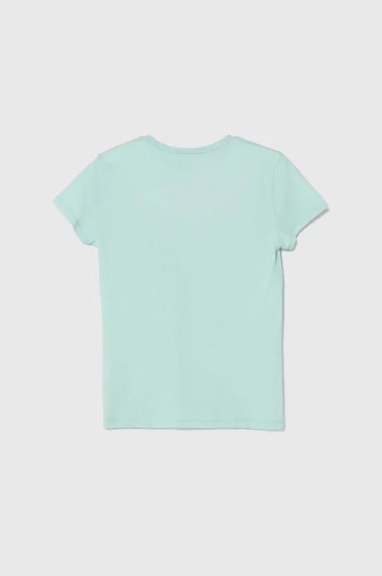 Detské bavlnené tričko United Colors of Benetton tyrkysová